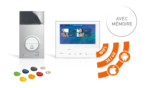 Kit d'interphonie vidéo couleurs connexion WIFI